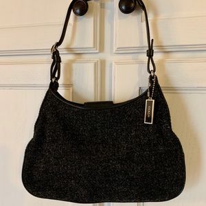 Gray Wool Coach Purse